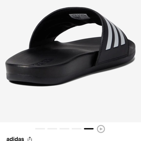 NWT in box Adidas Black and White Striped Slides. Unisex mens 7/womens 8 - Picture 5 of 5